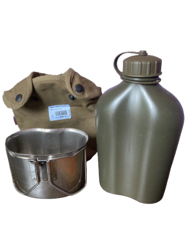 Bidon armée  Française 1,3 L + quart et housse