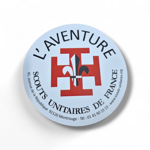 Autocollant rond SUF L'Aventure