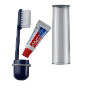 Brosse � dents pliante + dentifrice