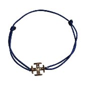 Bracelet avec croix SUF plaquée or 3 microns