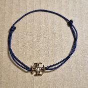 Bracelet avec croix SUF plaquée or 3 microns