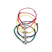 Bracelet avec croix SUF plaquée or 3 microns