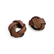 Bague de foulard en cuir