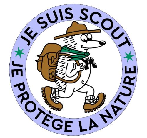 Autocollant "je suis Scout" diamètre 9 cm