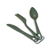 Couvert polycarbonate 3 pièces