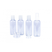 Kit voyage lots flacons plastique