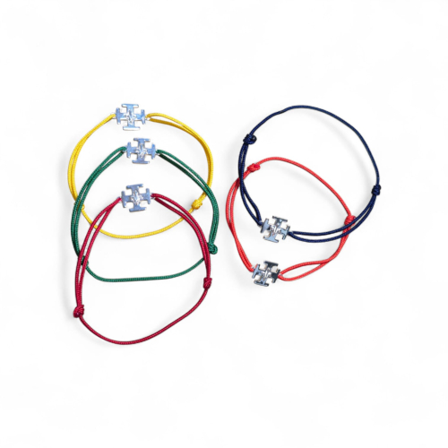 Bracelet avec croix SUF en argent massif