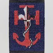 Croix ancre tisse SUF Marin
