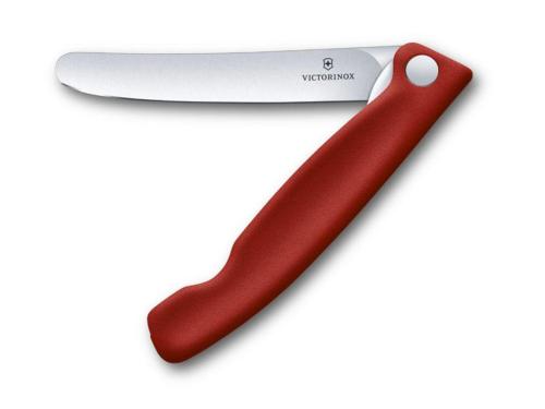 Couteau d'office Rouge pliant lame inox lisse