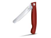 Couteau d'office Rouge pliant lame inox lisse